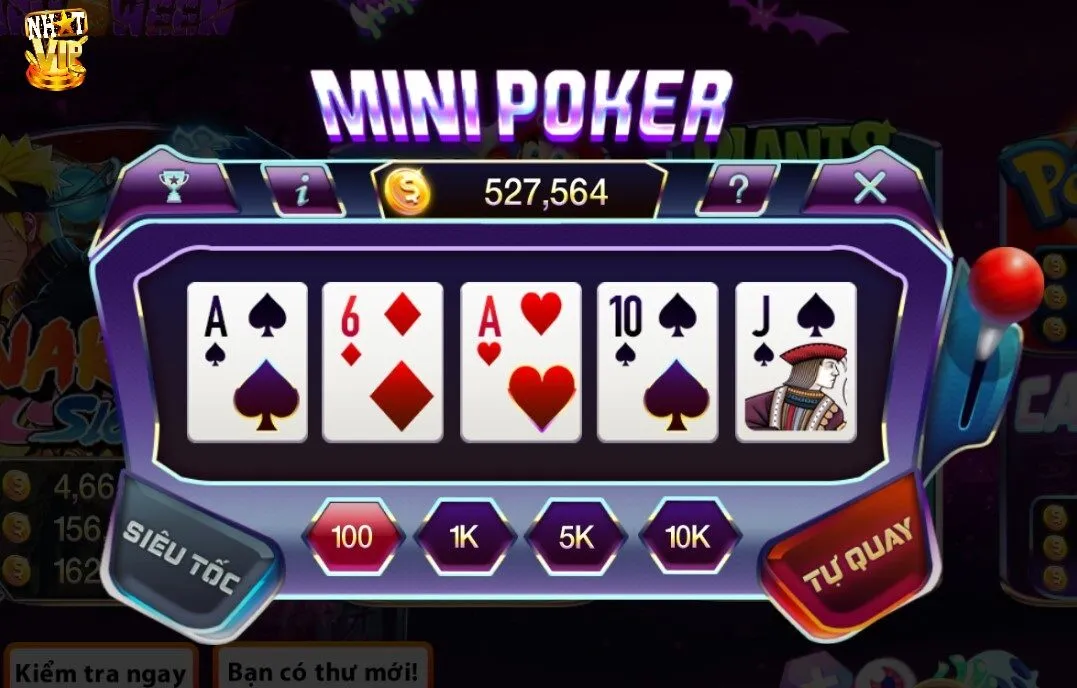 Giao diện Mini PokerGiao diện Mini Poker